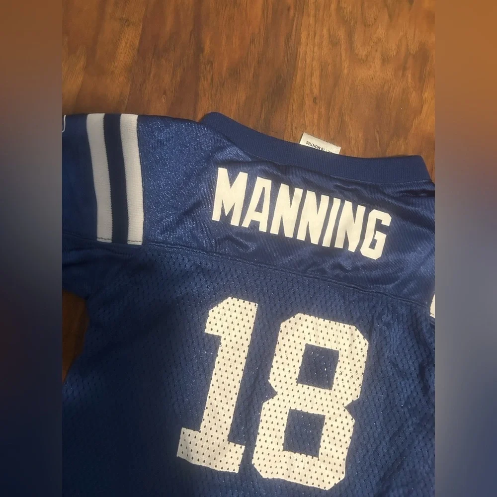 Colts toddlers vintage Reebok manning onesie jersey